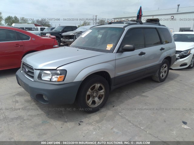 JF1SG63673H715070 - 2003 SUBARU FORESTER 2.5X GRAY photo 2