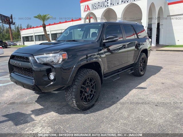 JTEBU5JR2J5545107 - 2018 TOYOTA 4RUNNER SR5 PREM/LTDL/TRAIL/TRD BLACK photo 2