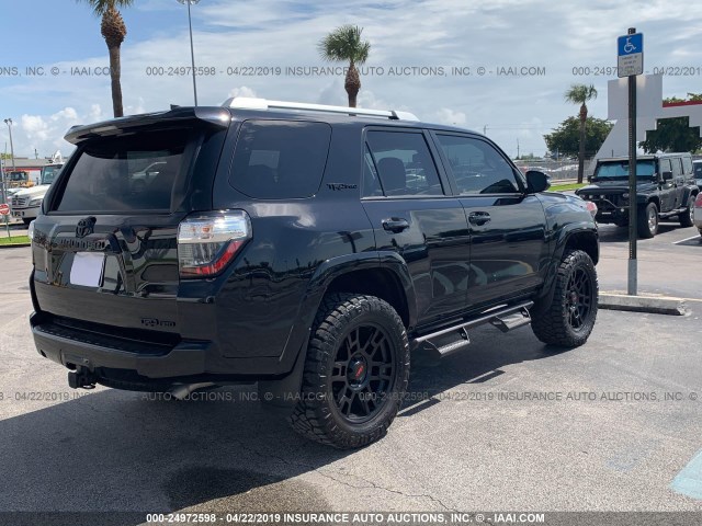 JTEBU5JR2J5545107 - 2018 TOYOTA 4RUNNER SR5 PREM/LTDL/TRAIL/TRD BLACK photo 4