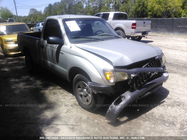 5TENL42N21Z813726 - 2001 TOYOTA TACOMA SILVER photo 1