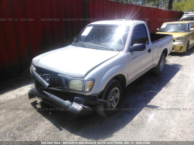 5TENL42N21Z813726 - 2001 TOYOTA TACOMA SILVER photo 2