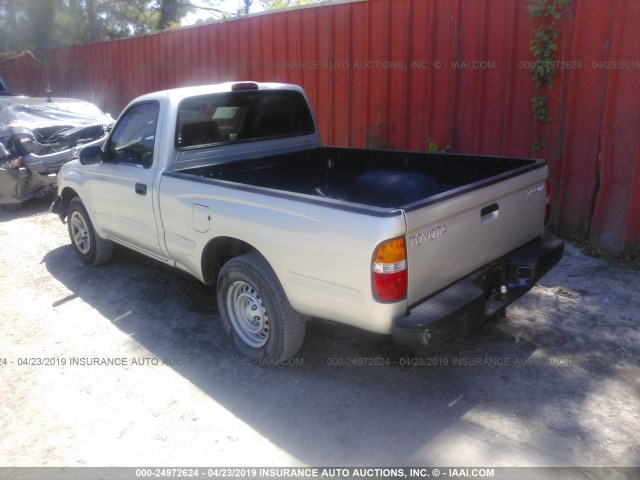 5TENL42N21Z813726 - 2001 TOYOTA TACOMA SILVER photo 3