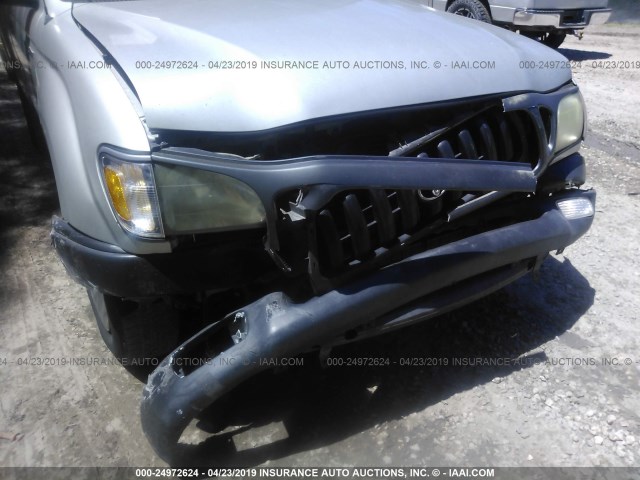 5TENL42N21Z813726 - 2001 TOYOTA TACOMA SILVER photo 6