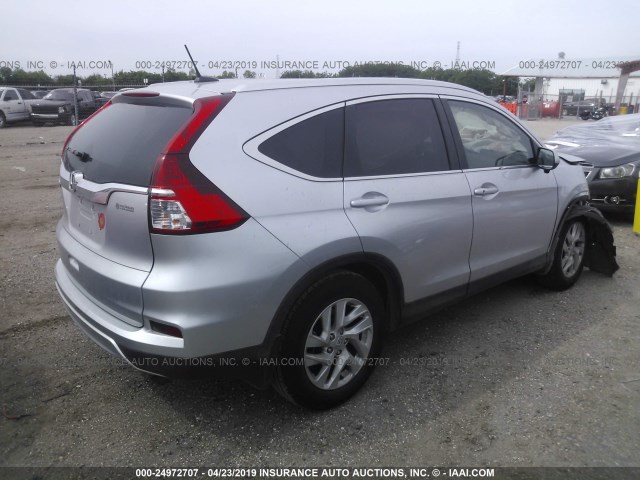 2HKRM3H75FH531544 - 2015 HONDA CR-V EXL SILVER photo 4