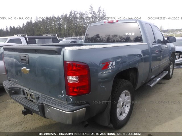 1GCEK29J59Z281776 - 2009 CHEVROLET SILVERADO K1500 LT BLUE photo 4