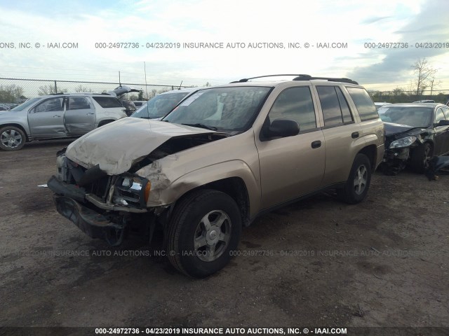 1GNDS13S362113069 - 2006 CHEVROLET TRAILBLAZER LS/LT GOLD photo 2