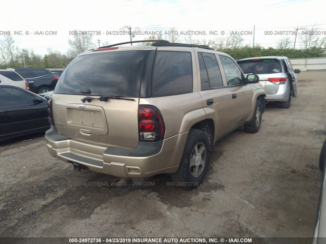 1GNDS13S362113069 - 2006 CHEVROLET TRAILBLAZER LS/LT GOLD photo 4