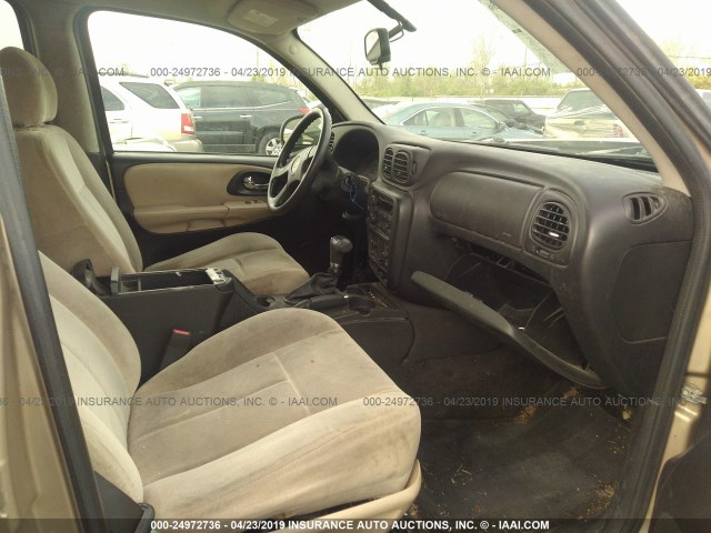 1GNDS13S362113069 - 2006 CHEVROLET TRAILBLAZER LS/LT GOLD photo 5