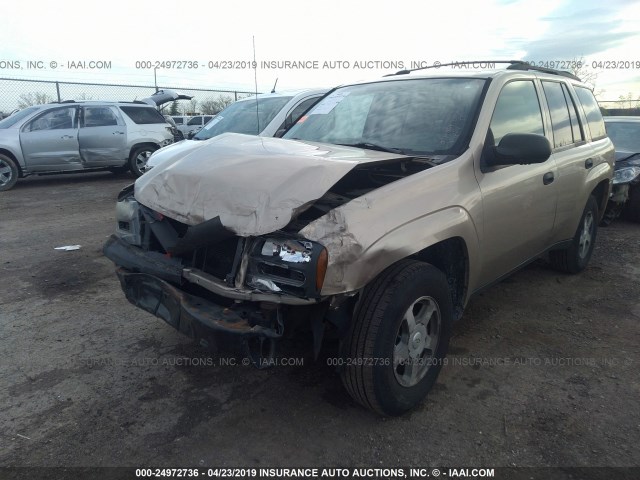 1GNDS13S362113069 - 2006 CHEVROLET TRAILBLAZER LS/LT GOLD photo 6