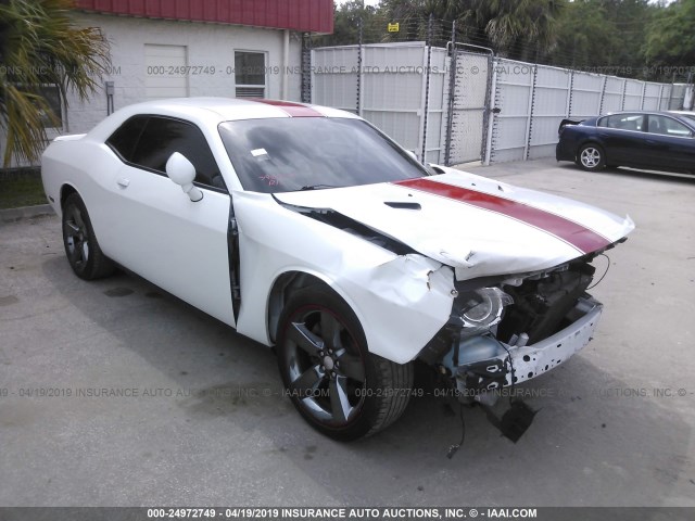 2C3CDYAGXDH737420 - 2013 DODGE CHALLENGER SXT WHITE photo 1