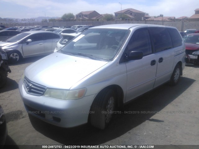 5FNRL18502B045884 - 2002 HONDA ODYSSEY LX SILVER photo 2