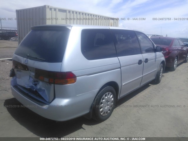 5FNRL18502B045884 - 2002 HONDA ODYSSEY LX SILVER photo 4