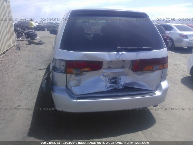 5FNRL18502B045884 - 2002 HONDA ODYSSEY LX SILVER photo 6