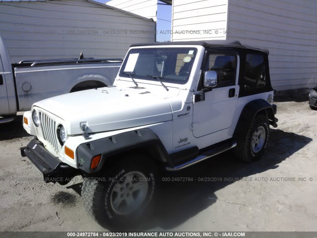 1J4FA49SX6P746825 - 2006 JEEP WRANGLER / TJ SPORT WHITE photo 2