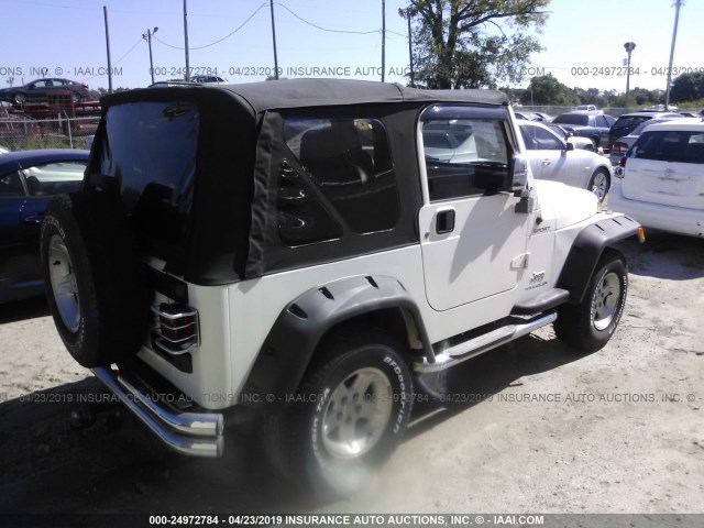 1J4FA49SX6P746825 - 2006 JEEP WRANGLER / TJ SPORT WHITE photo 4