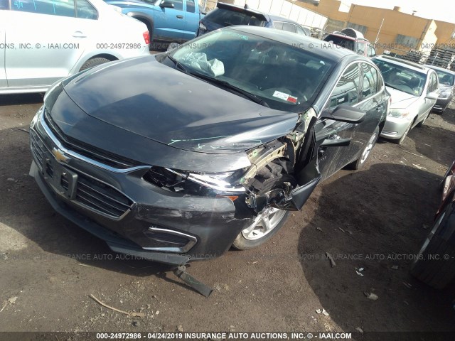 1G1ZB5ST2HF225446 - 2017 CHEVROLET MALIBU LS GRAY photo 2