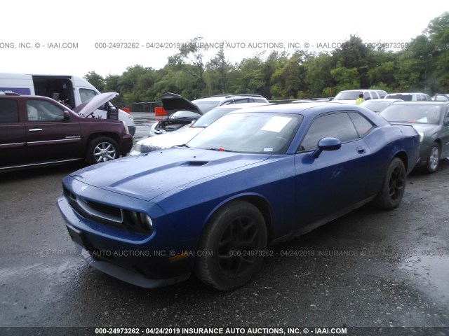 2B3CJ4DV5AH321926 - 2010 DODGE CHALLENGER SE BLUE photo 2