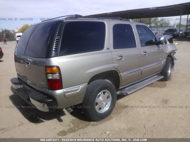 1GKEC13T91R212602 - 2001 GMC YUKON TAN photo 4