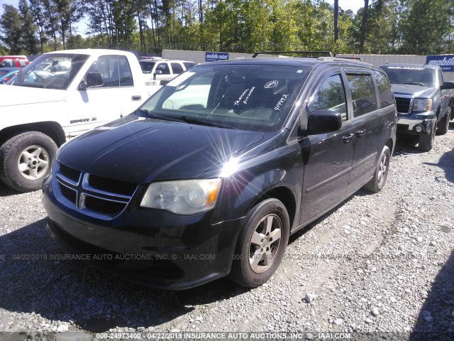 2C4RDGCG6CR404492 - 2012 DODGE GRAND CARAVAN SXT BLACK photo 2