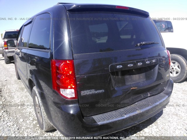 2C4RDGCG6CR404492 - 2012 DODGE GRAND CARAVAN SXT BLACK photo 6