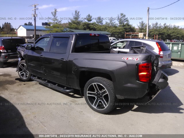 3GCUKREC3GG124675 - 2016 CHEVROLET SILVERADO K1500 LT GRAY photo 3