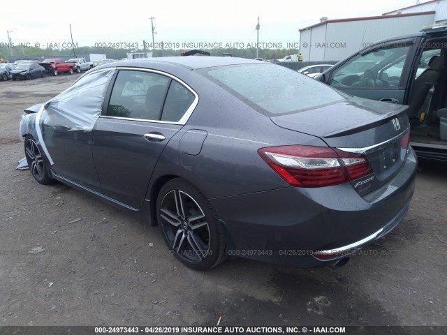 1HGCR2F55HA097771 - 2017 HONDA ACCORD SPORT GRAY photo 3