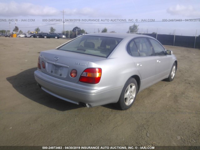 JT8BD68S4X0060992 - 1999 LEXUS GS 300 SILVER photo 4