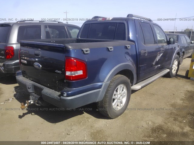 1FMEU51837UA31706 - 2007 FORD EXPLORER SPORT TR XLT BLUE photo 4