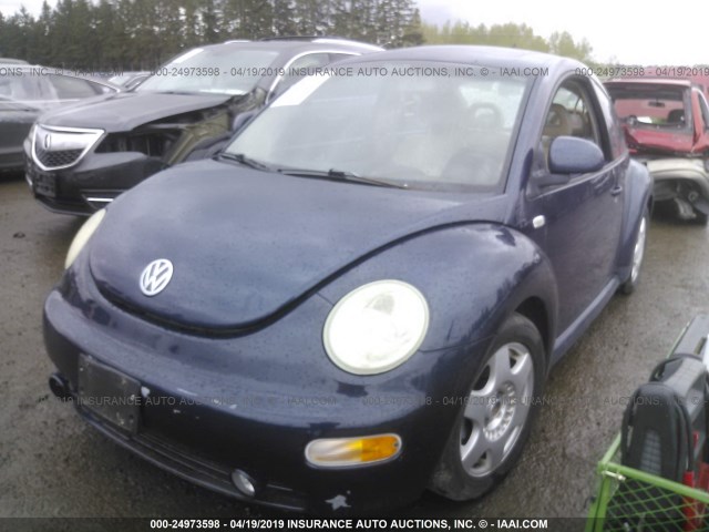 3VWCC21C4XM454622 - 1999 VOLKSWAGEN NEW BEETLE GLS BLUE photo 2