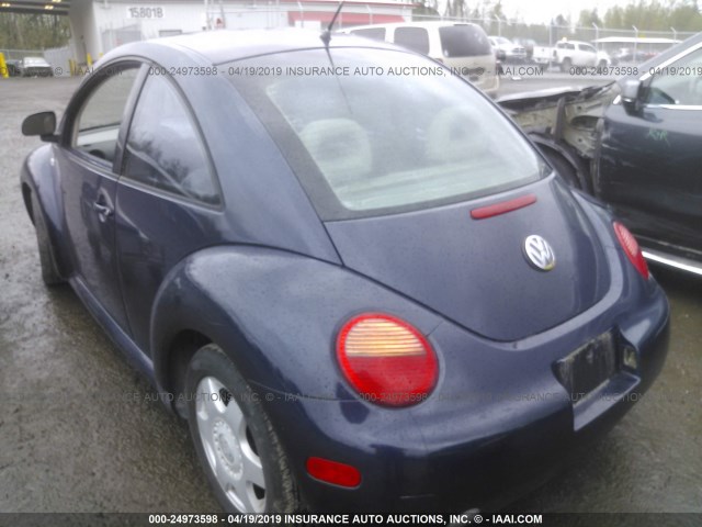 3VWCC21C4XM454622 - 1999 VOLKSWAGEN NEW BEETLE GLS BLUE photo 3