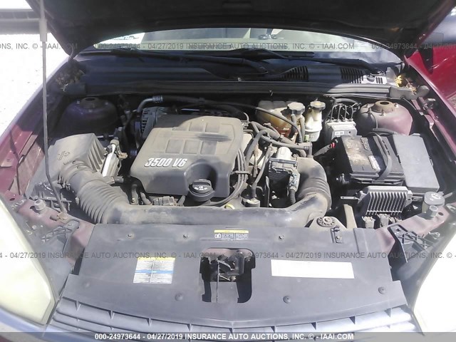 1G1ZT54885F318683 - 2005 CHEVROLET MALIBU LS RED photo 10