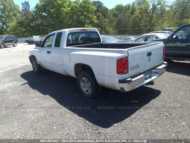 1D7HE42K96S599798 - 2006 DODGE DAKOTA SLT WHITE photo 3