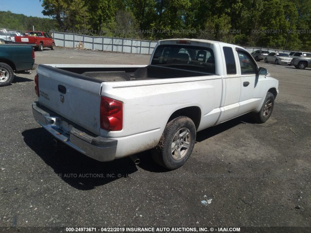 1D7HE42K96S599798 - 2006 DODGE DAKOTA SLT WHITE photo 4