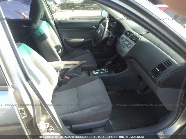 JHMES96675S023348 - 2005 HONDA CIVIC HYBRID GRAY photo 5