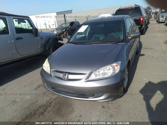 JHMES96675S023348 - 2005 HONDA CIVIC HYBRID GRAY photo 6