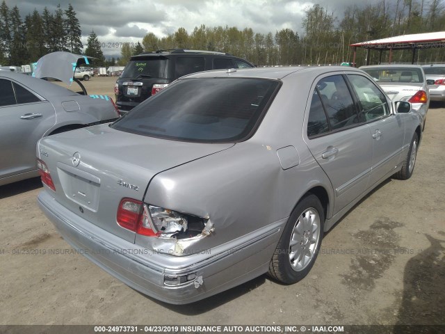 WDBJF82J71X051011 - 2001 MERCEDES-BENZ E 320 4MATIC SILVER photo 4