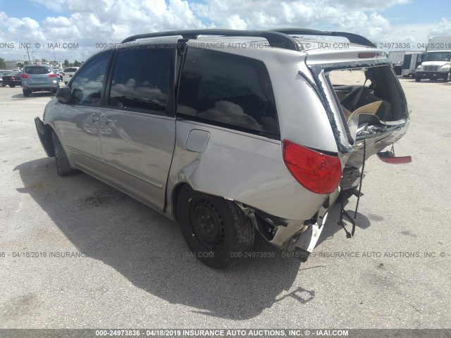 5TDZK23C87S024492 - 2007 TOYOTA SIENNA CE/LE TAN photo 3