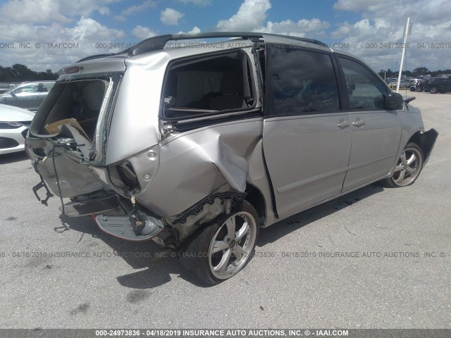 5TDZK23C87S024492 - 2007 TOYOTA SIENNA CE/LE TAN photo 4