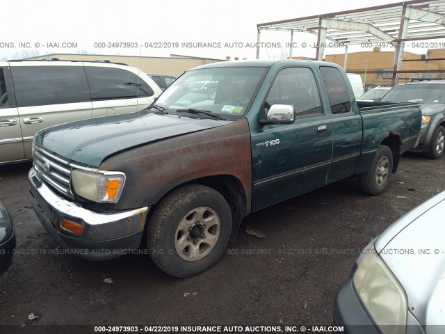 JT4TN14D8W0041681 - 1998 TOYOTA T100 XTRACAB SR5 GREEN photo 2