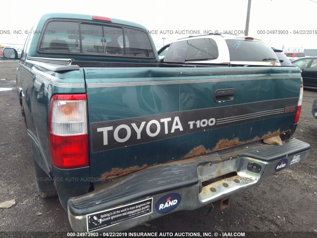 JT4TN14D8W0041681 - 1998 TOYOTA T100 XTRACAB SR5 GREEN photo 6