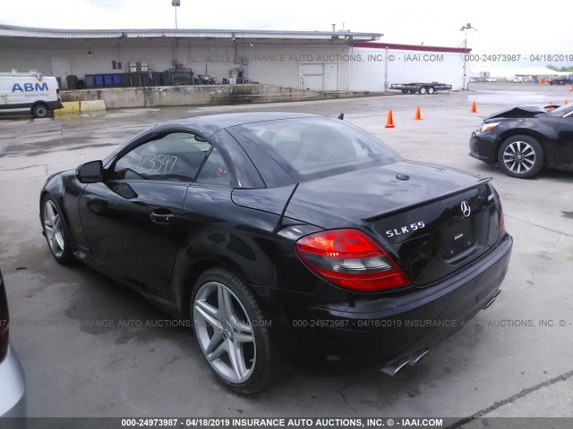 WDBWK73F19F189974 - 2009 MERCEDES-BENZ SLK 55 AMG BLACK photo 3