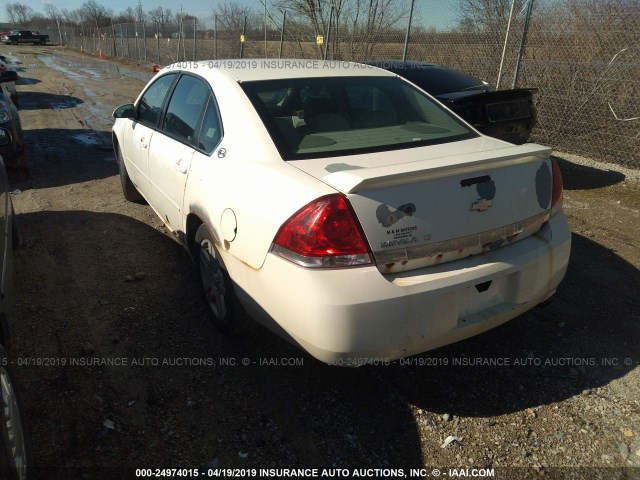 2G1WC581569257075 - 2006 CHEVROLET IMPALA LT WHITE photo 3