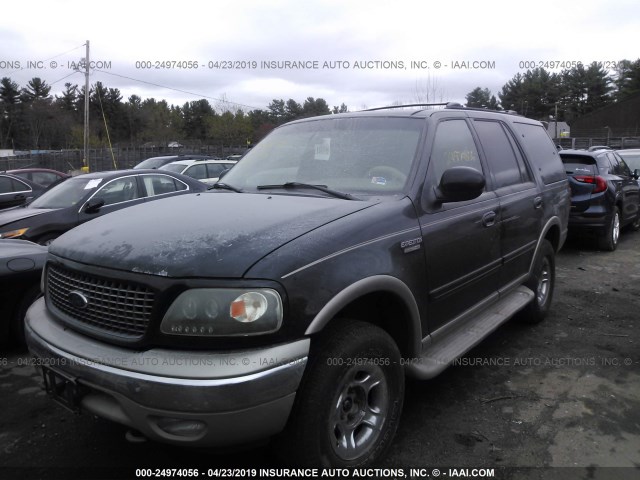 1FMPU18L81LB36203 - 2001 FORD EXPEDITION EDDIE BAUER BLACK photo 2