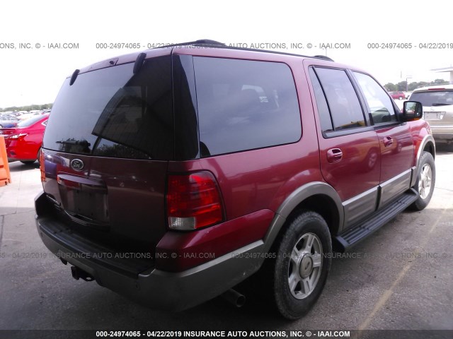 1FMPU17L53LB46207 - 2003 FORD EXPEDITION EDDIE BAUER RED photo 4