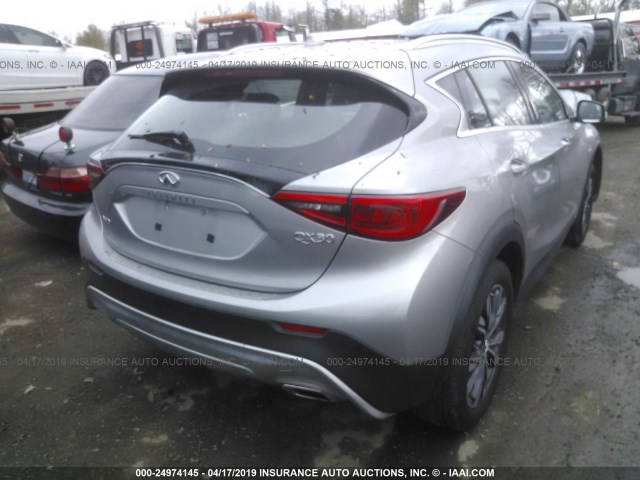 SJKCH5CR9HA022949 - 2017 INFINITI QX30 LUXURY/PREMIUM/SPORT SILVER photo 4