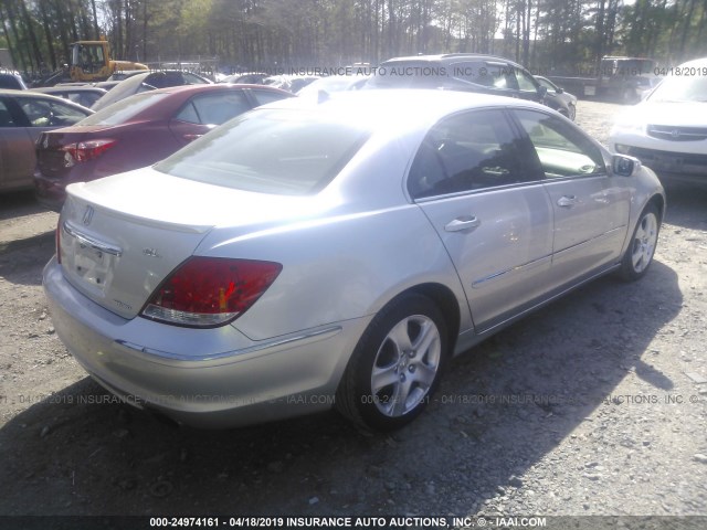 JH4KB16555C003444 - 2005 ACURA RL SILVER photo 4