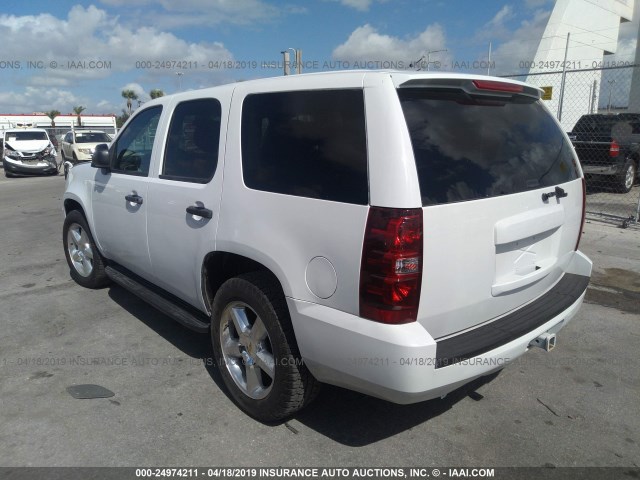 1GNLC2E05CR168829 - 2012 CHEVROLET TAHOE POLICE WHITE photo 3