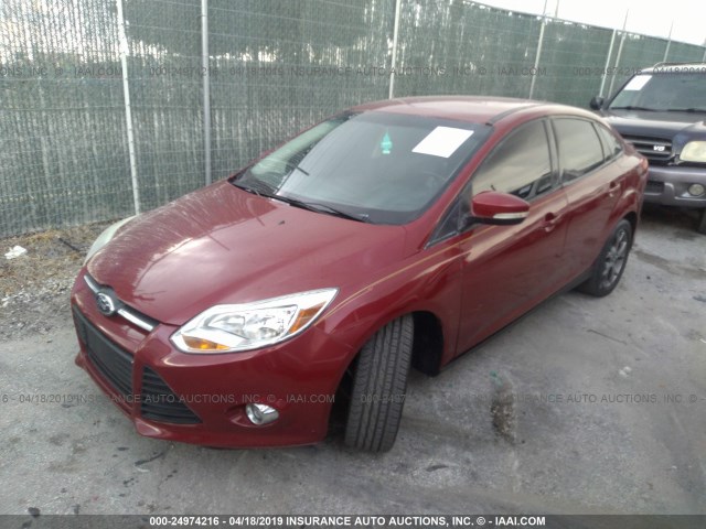 1FADP3F26DL379491 - 2013 FORD FOCUS RED photo 2