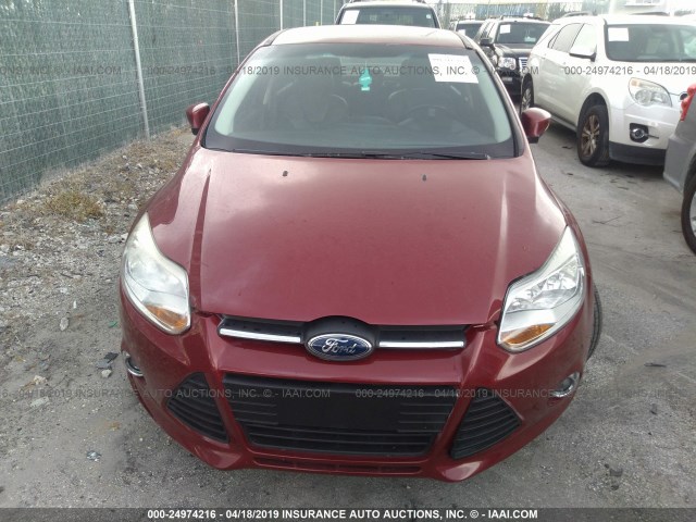 1FADP3F26DL379491 - 2013 FORD FOCUS RED photo 6