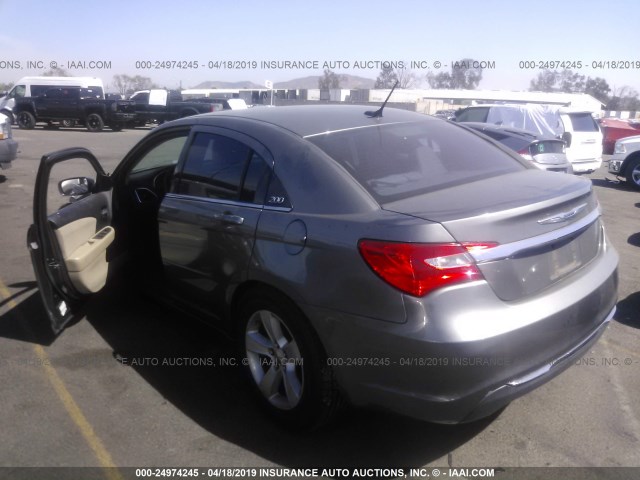 1C3CCBAB0CN199692 - 2012 CHRYSLER 200 LX GRAY photo 3